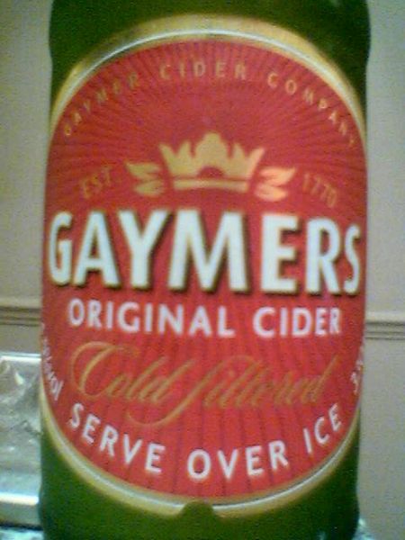 Gaymers Original Cider front label