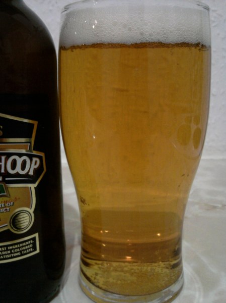 Jennings Cocker Hoop Golden Ale poured into a glass