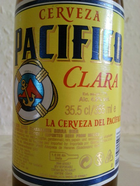 Pacifico Clara front label